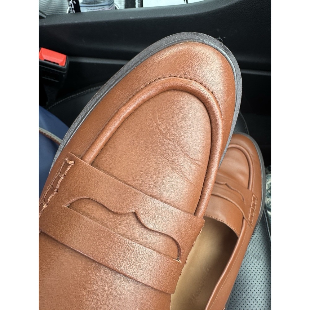 Madewell Vernon Penny Loafers Dried Maple Leather Women's Size 9 Preppy - Picture 7 of 8